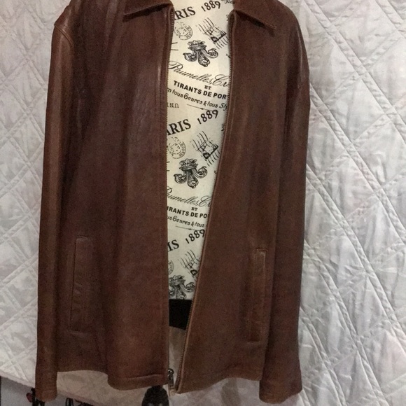 Brown Leather Trek New York Vintage Jacket XL - so soft - Picture 4 of 17